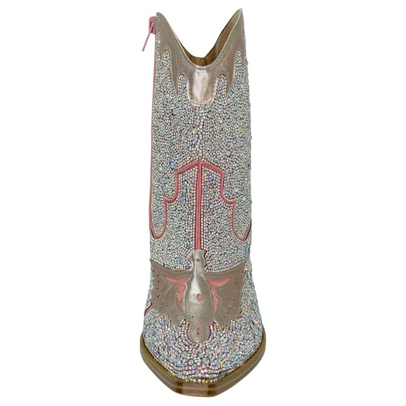 Wild Pair Lourdez Rhinestone Western Style Womens AnkleBoots Size 8.5M - Picture 7 of 14